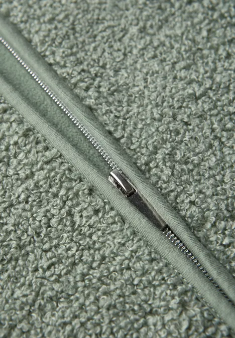 Teddy Weste mit Kapuze dark serene green