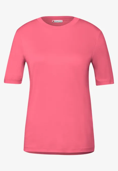 Basic Shirt mit Turtleneck almond coral
