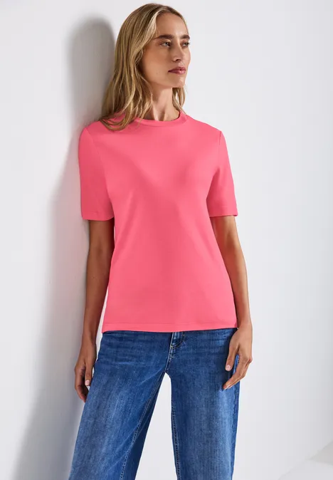 Basic Shirt mit Turtleneck almond coral