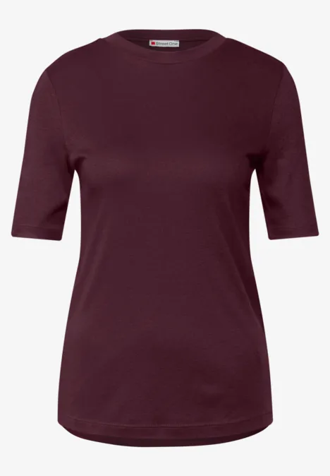 Basic Shirt mit Turtleneck wildberry red