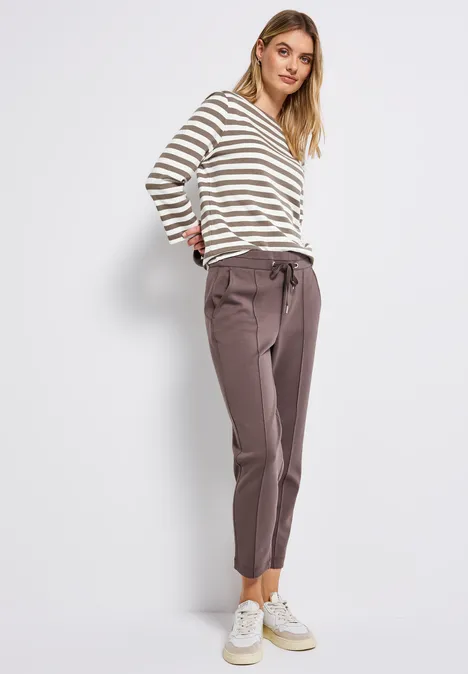 Gestreiftes U-Boot Shirt bark brown
