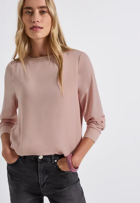Materialmix Chiffon Shirt faded rose