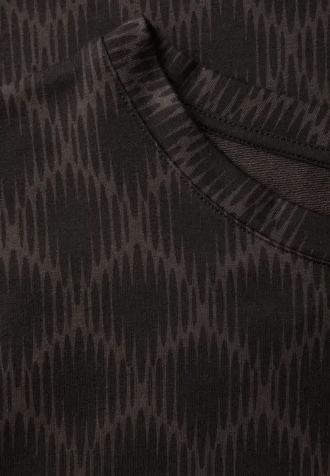 Batwing Print-Shirt Black