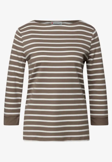 Gestreept basic shirt null