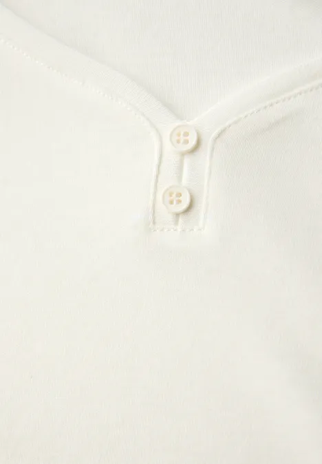 Basic Shirt mit Knopfdetail off white