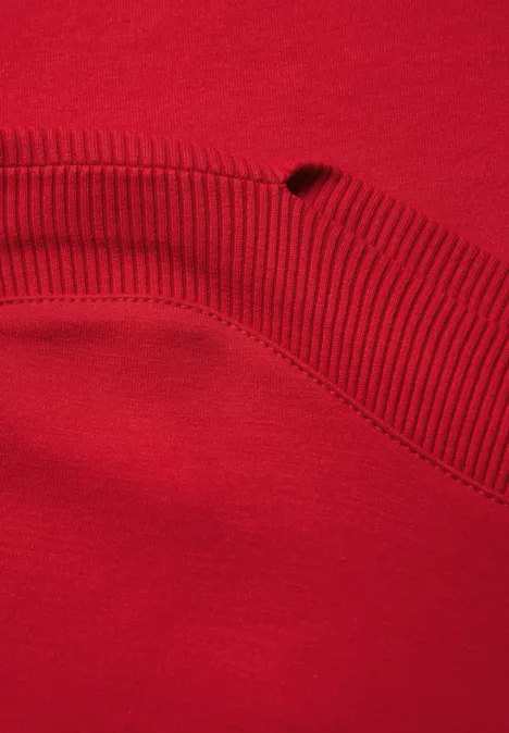 Shirt mit U-Boot-Ausschnitt racing red