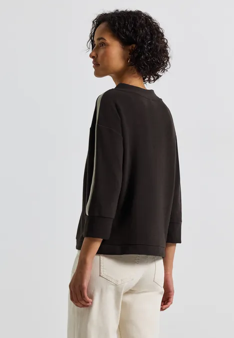 Ottoman Shirt mit Tape deep roast brown