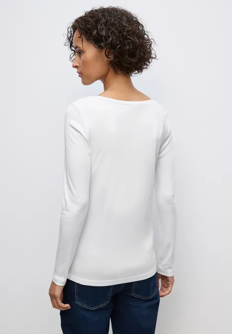 Basic Langarmshirt White