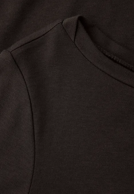 Basic Langarmshirt deep roast brown