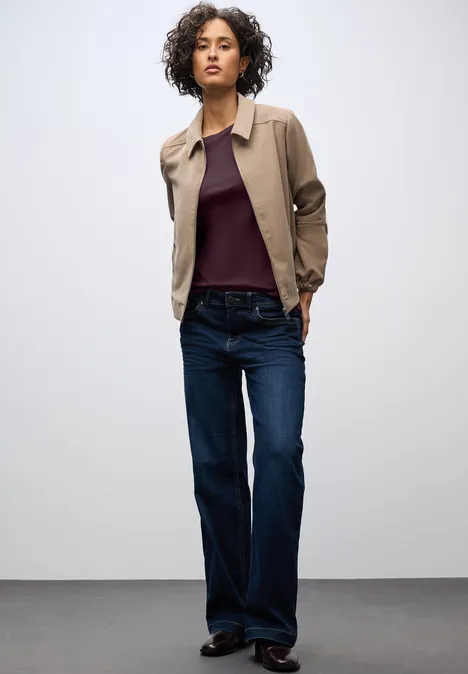 Basic Langarmshirt jazz berry
