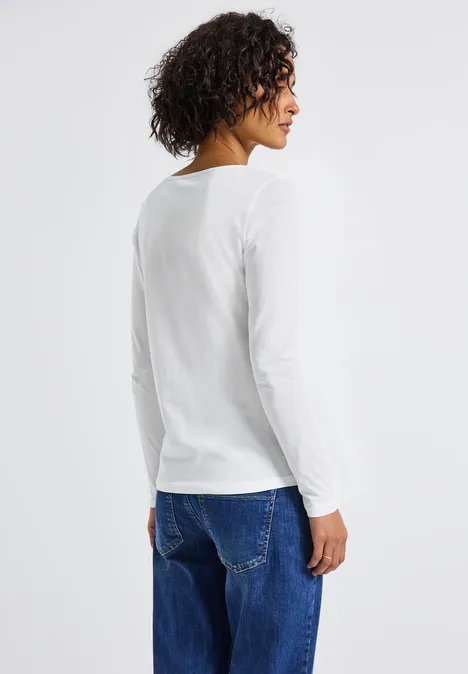Basic Langarmshirt White