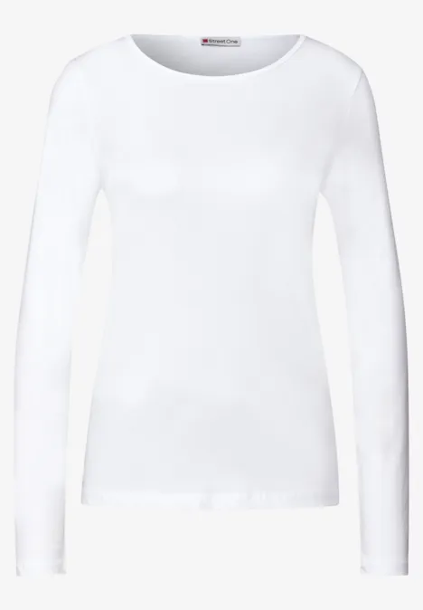 Basic shirt met lange mouwen White