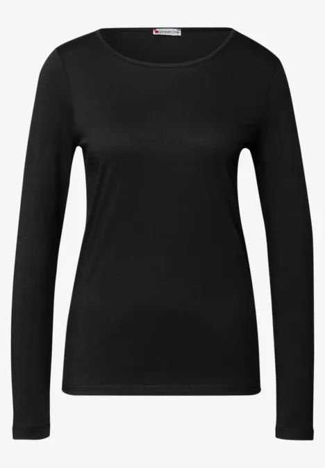Basic Langarmshirt Black