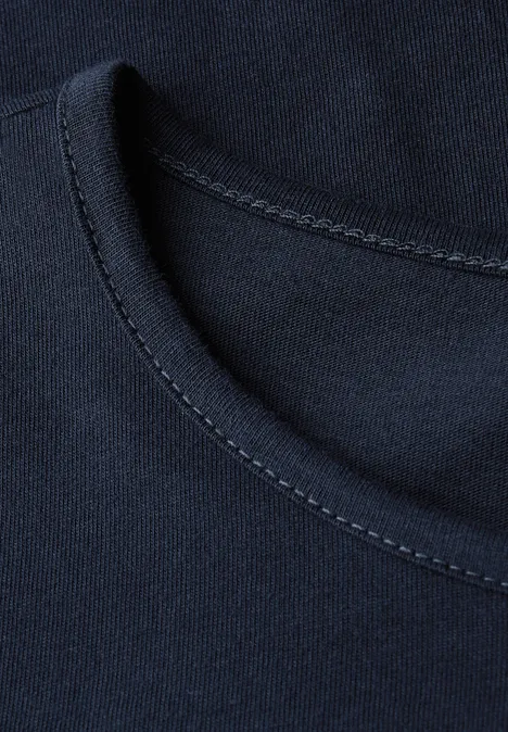 Basic Langarmshirt deep blue