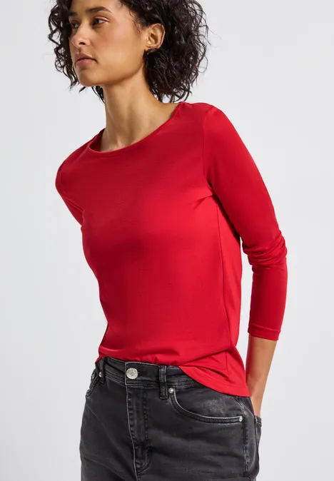 Basic Langarmshirt racing red