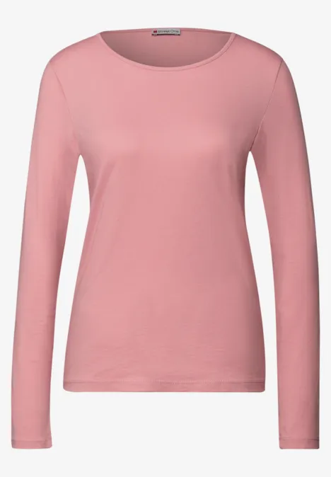 T-shirt basique à manches longues powder pink