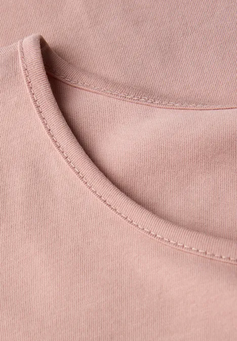 Basic Langarmshirt faded rose