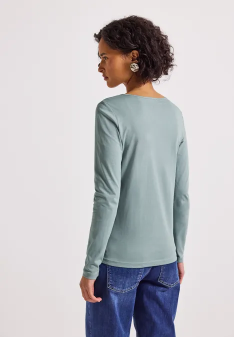 Basic Langarmshirt arona blue