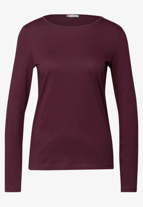 Basic shirt met lange mouwen noble red