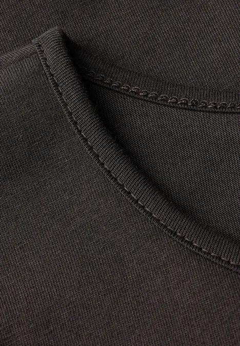 Basic Langarmshirt darkest brown