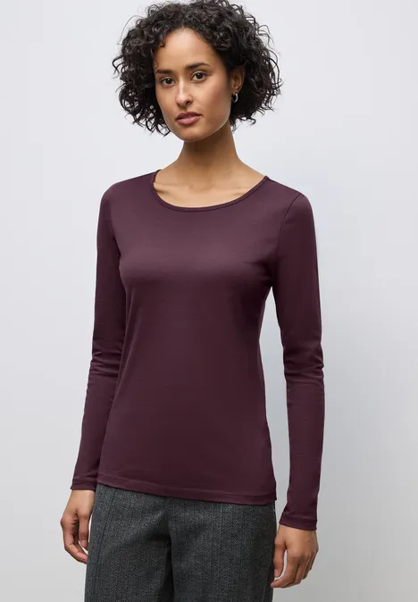 Basic Langarmshirt jazz berry
