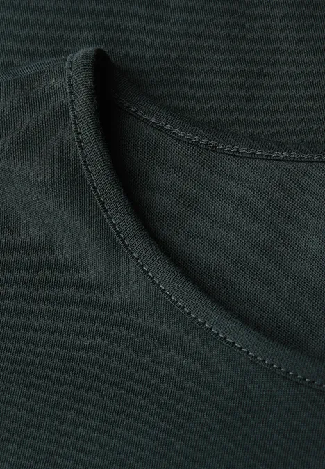 Basic Langarmshirt evernight green