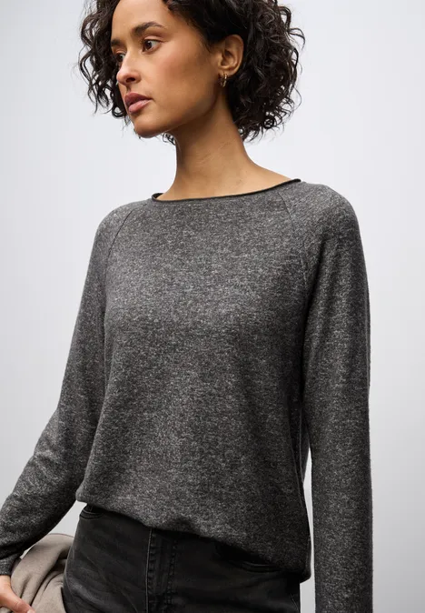 Softes Melange Shirt gravel grey mel.