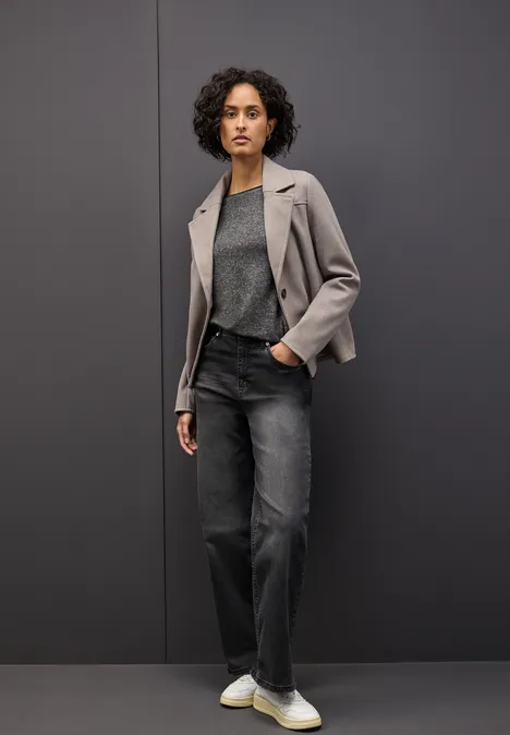 Softes Melange Shirt gravel grey mel.