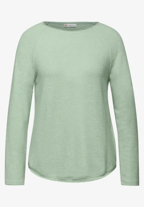 T-shirt doux mélangé serene green mel.