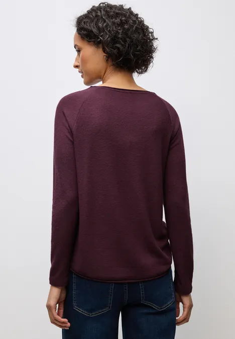 Softes Melange Shirt jazz berry