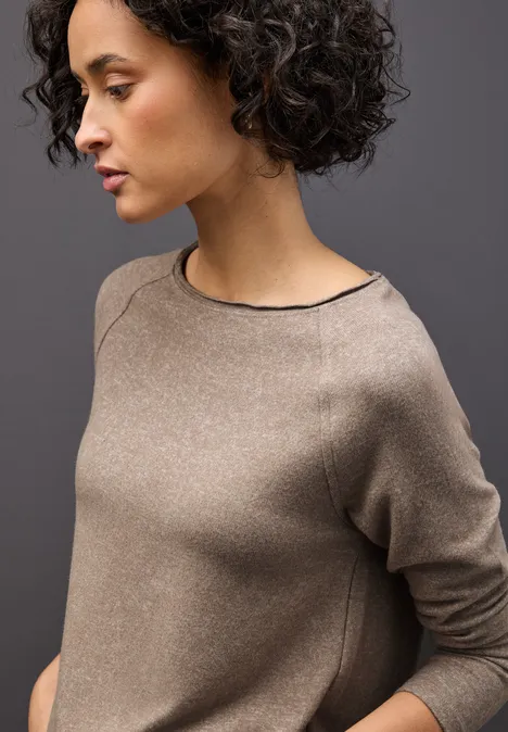 Softes Melange Shirt silk brown mel.