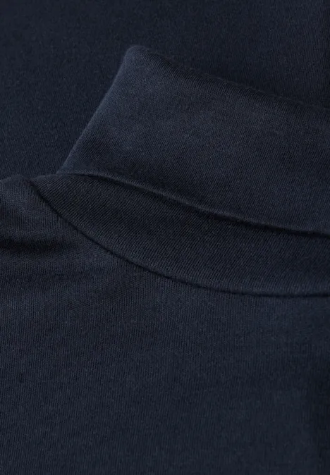Basic Rollkragen-Shirt deep blue