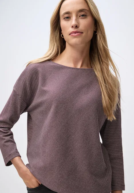 Shirt mit Rippstruktur Jazz Berry Shirt mit Rippstruktur Jazz Berry