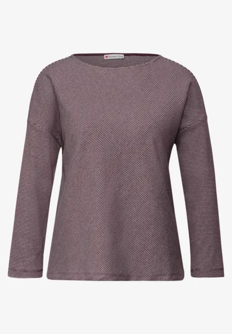 Shirt met geribde structuur null