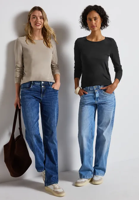 2er-Pack Langarmshirts black/morning beige 2er-Pack Langarmshirts black/morning beige