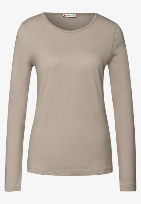 2er-Pack Langarmshirts black/morning beige