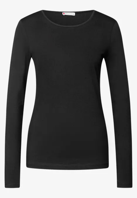 2er-Pack Langarmshirts black/morning beige