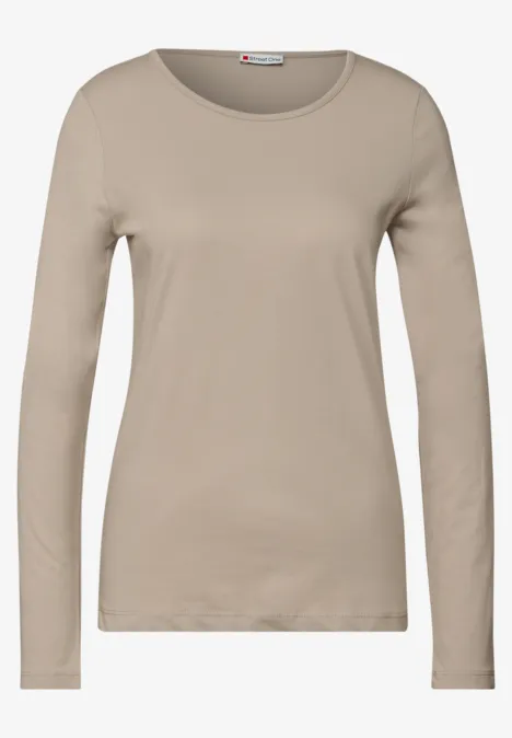 2er-Pack Langarmshirts morning beige/deep blue
