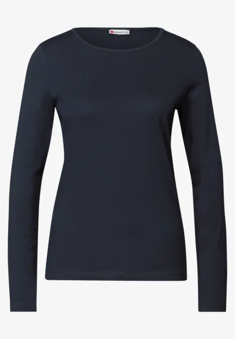 2er-Pack Langarmshirts morning beige/deep blue