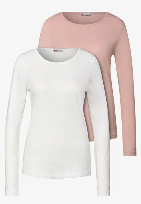 2-pack shirts met lange mouwen null