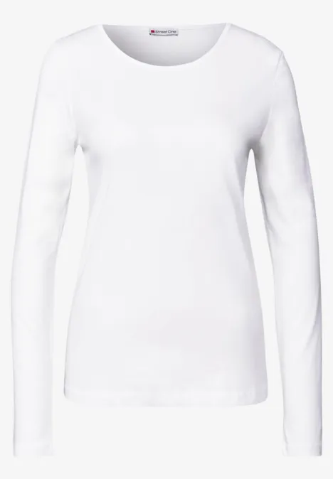 2er-Pack Langarmshirts white/bark brown
