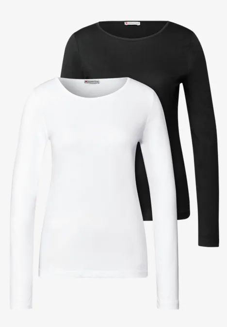 2-pack shirts met lange mouwen null