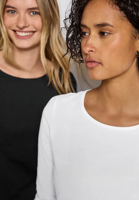 2er-Pack Langarmshirts white/black 2er-Pack Langarmshirts white/black