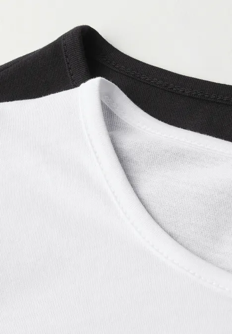2er-Pack Langarmshirts white/black