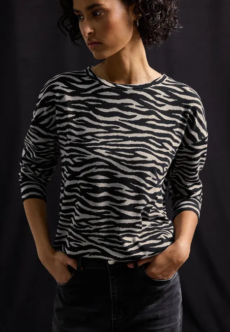 Kuscheliges Jacquard Shirt Black Kuscheliges Jacquard Shirt Black