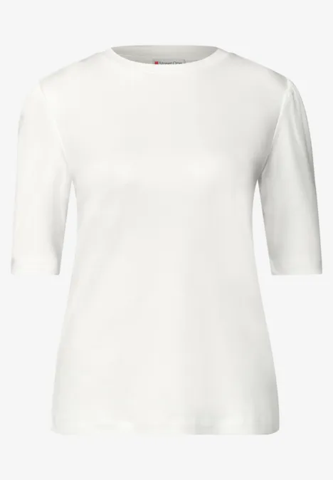 Basic Shirt met rimpels off white
