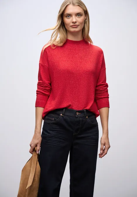 Softes Turtleneck Shirt racing red mel.
