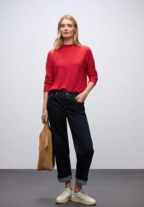 Softes Turtleneck Shirt racing red mel.