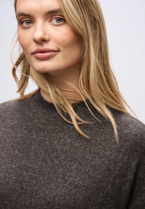 Softes Turtleneck Shirt rustic brown mel.