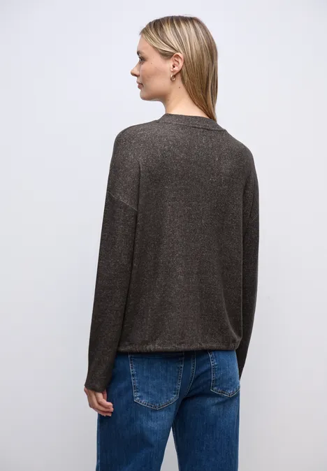 Softes Turtleneck Shirt rustic brown mel.